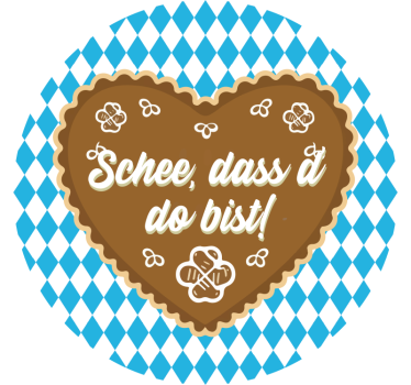 Sticker Oktoberfest schee, dass d’ do bist! - TenStickers