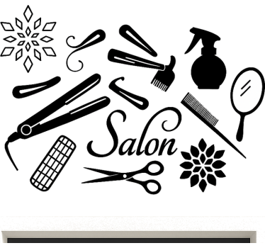 Sticker Mode schönheitssalon-werkzeuge - TenStickers