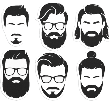 Sticker Mode frisuren für männer - TenStickers