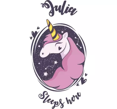 Wandtattoo Einhorn Englisch - TenStickers