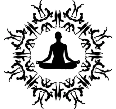 Wandtattoo Yoga Kreis - TenStickers