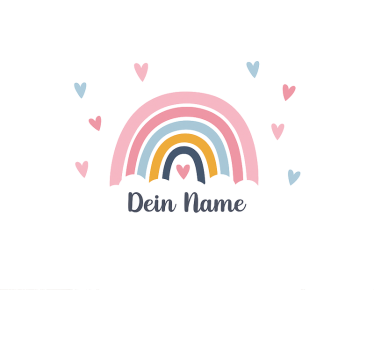 Folie Tür regenbogen mit namen - TenStickers