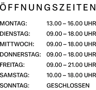 Schaufenster Folie Öffnungszeiten - TenStickers
