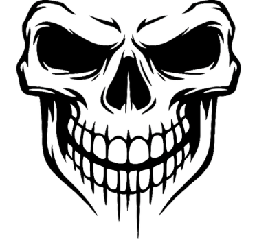 Autoaufkleber grinsender totenkopf haube - TenStickers