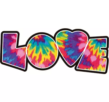 Wandtattoo Jugendzimmer Love Text bunt aquarell - TenStickers