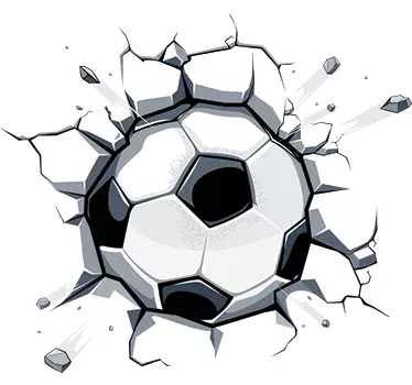 3D Fußball Wandtattoo Kinderzimmer - TenStickers