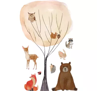 Wandtattoo Kinderzimmer Wilde Tiere für Kinder - TenStickers