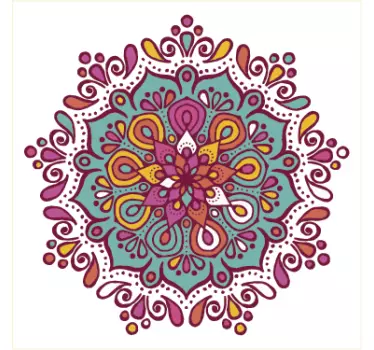 Fliesen Aufkleber buntes Mandala - TenStickers