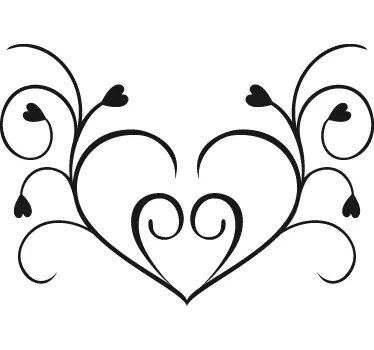 Herz Tribal Sticker - TenStickers