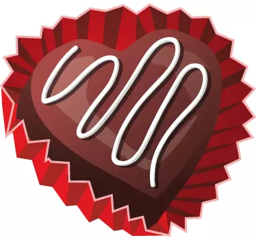 Herz Praline Aufkleber - TenStickers