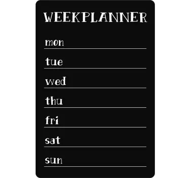 Wandtattoo Wochenplaner Tafel - TenStickers