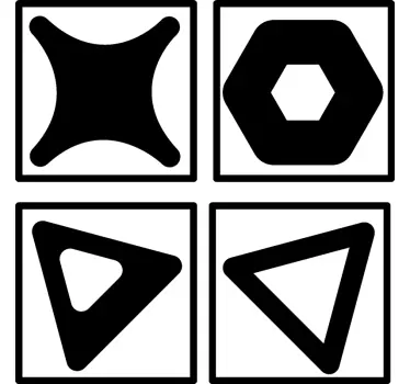 Schwarz-weiß Fliesen Aufkleber - TenStickers