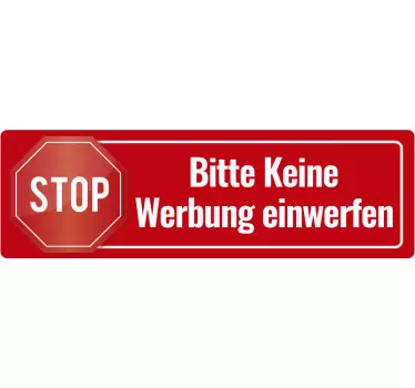 Keine Werbung Wandtattoo - TenStickers