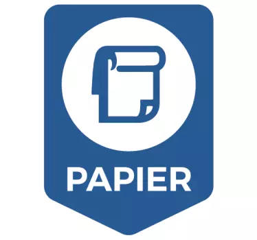 Mülltrennung Papier Aufkleber Mülltonne - TenStickers