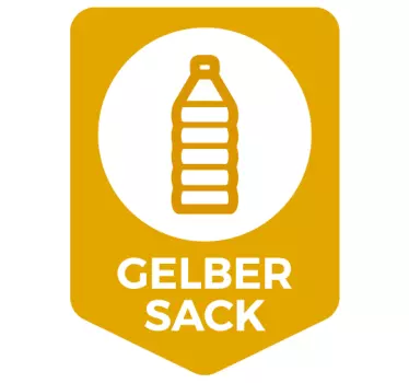 Mülltrennung Gelber Sack Aufkleber Mülltonne - TenStickers