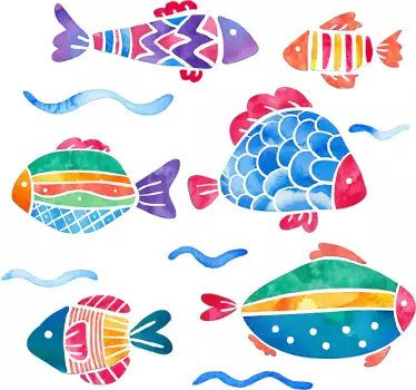 Badewannenaufkleber Fische - TenStickers
