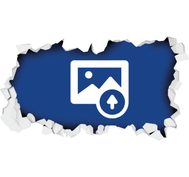 Wandtattoo Wohnzimmer gebrochene Wand Motiv - TenStickers