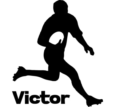 Personalisiertes Wandtattoo Rugby - TenStickers