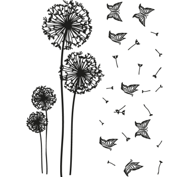 Wandtattoo Wohnzimmer Pusteblume Löwenzahn - TenStickers