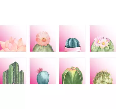 Wandtattoo Küche Wohnzimmer Kaktus Arten - TenStickers