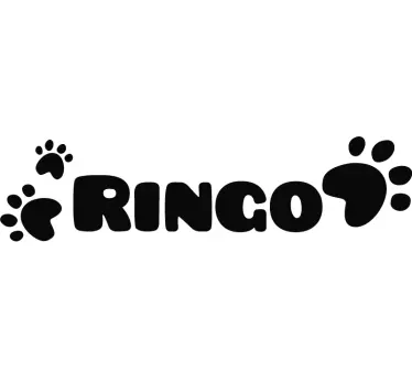Wandtattoo Garage 3 Pfoten personalisieren - TenStickers