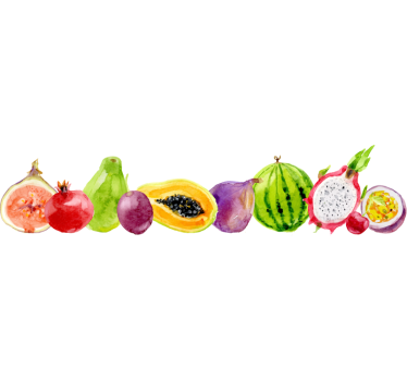 Wandtattoo Küche Tropische Früchte - TenStickers