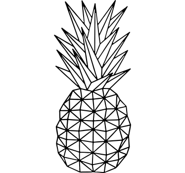 Wandtattoo Küche Früchte Ananas - TenStickers
