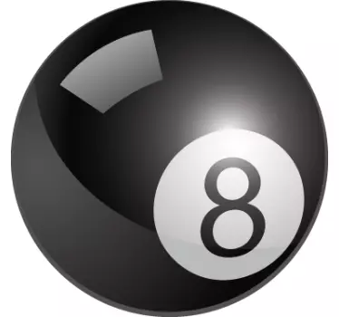 Schwarze Billardkugel Aufkleber - TenStickers