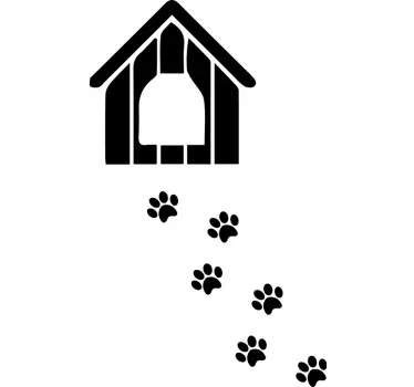 Laptop Sticker Tier Hundehaus Pfoten - TenStickers