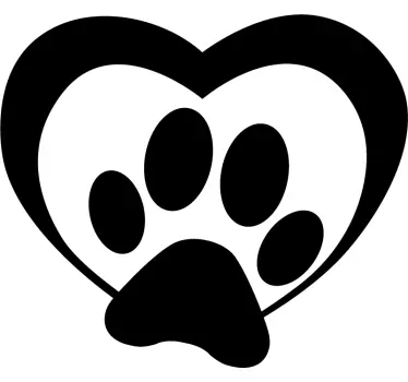 Hund Pfotenabdruck Autoaufkleber - TenStickers