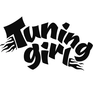 Aufkleber Auto Text Tuning Girl - TenStickers