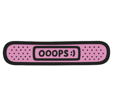 Autoaufkleber pinkes "oops" pflaster - TenStickers