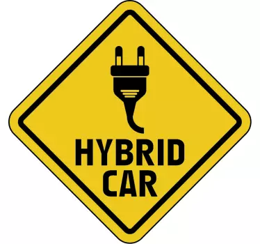 Plug-In Hybrid Auto Aufkleber - TenStickers