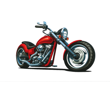 Motorrad folie roter cruiser vibe - TenStickers