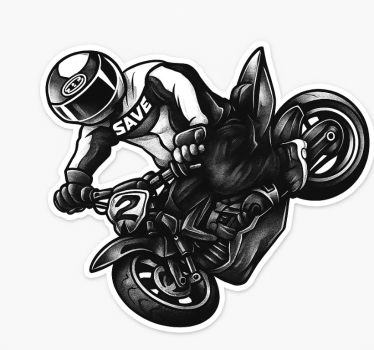 Motorrad folie black rider spray - TenStickers