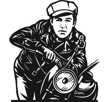 Motorrad folie hollywood biker seele - TenStickers