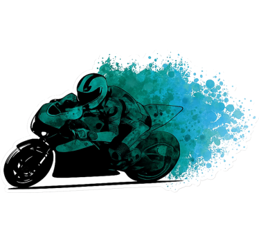 Motorrad folie azure spritzfahrer - TenStickers
