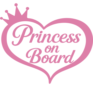 Autoaufkleber prinzessin an bord - TenStickers