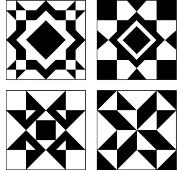 Geometrische Muster Fliesen Aufkleber - TenStickers
