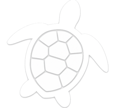 Autoaufkleber weiße schildkröte - TenStickers