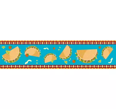 Fliesenaufkleber mit buntem taco-muster - TenStickers