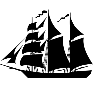 Großes Segelschiff Sticker - TenStickers