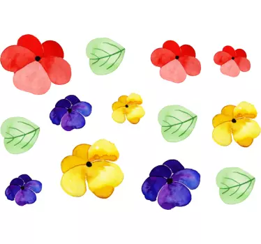 Fahrrad Aufkleber bunte Blumen Design - TenStickers