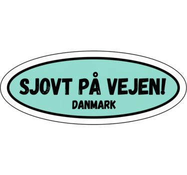Autoaufkleber skurriges dänisches straßenschild - TenStickers