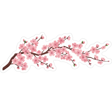 Autoaufkleber japanischer blumenast - TenStickers