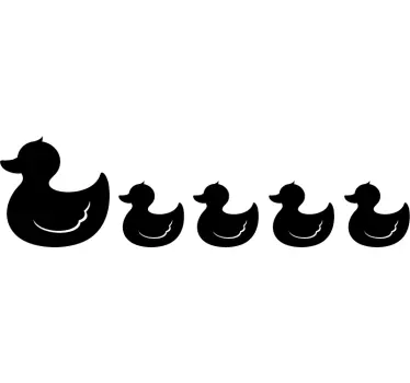 Gummi Enten Vogel Wandtattoo Badezimmer - TenStickers