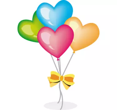 Herz Luftballons Aufkleber - TenStickers