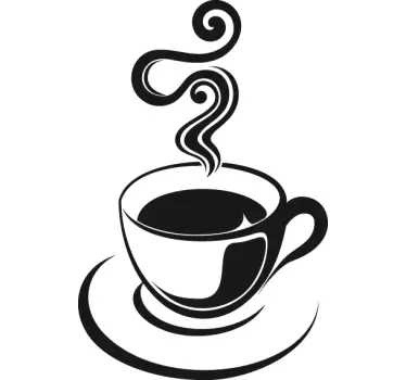 Tasse Kaffee Aufkleber - TenStickers