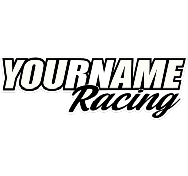 Personalisierter sticker dein name rennsport - TenStickers