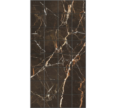 Fliesenaufkleber marmor in schwarz und gold - TenStickers